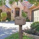 Architectural Mailboxes Grand Haven Plastic Mailbox and Post Kit, GHC40MAM, Mocha, Extra Large Capacity