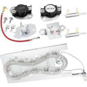 Dryer Heating Element Kit Fit for Whirlpool GEW9250PW0 GEW9200LW0 GEW9200LW1 GEW9250PW1 GEW9200LL1 GEQ9800PW1 GEQ9800PW2 GEW9200LQ0 GEW9200LQ1 GEW9200LT1 GEW9250SU0