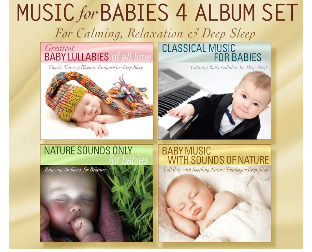 Music for Babies 4 Album Set: Greatest Baby Lullabies, Classical Music for Babies, Nature Sounds Only, Baby Music With Sounds of Nature for Calming Relaxation and Deep Sleep