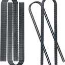 Trampolines Wind Stakes 24 Pack, 12 Inch Heavy Duty U Shaped Rebar Stake Ground Anchors Galvanized Steel Safety Trampoline Anchors for Garden Decoration, Camping Tents, Soccer Goals, Etc