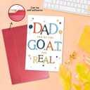 4 x Funny Father's Day Card for Dad, Slang Fathers Day Card for Daddy, Hilarious Fathers Day Gift from Kids, Dad You're the GOAT for Real