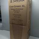 Mueller Janska M-Resin Heavy Duty Tall Planter, Indoor/Outdoor Grande Plant, Tree, Flower Pot, 2-Piece Set, 27.5, Modern Design, Built-in Drainage, Dark Grey