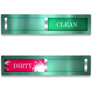 5 x Dishwasher Magnet – Red & Green Clean Dirty Sign, 304 Stainless Steel with Adhesive Tape, Easy Slide for Kitchen Decor & Home Organization Gift (S106)