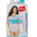 Hanes Women's Pure Comfort Hipster Underwear, Organic Cotton, 6-Pack Assorted 5, Medium 