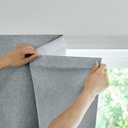 Jilron Adhesive Curtain,100% Blackout Curtains, No Drilling, Suitable for Multi-Scenes Privacy Protection (Light Gray - W46 L72 in)
