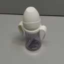 GROSMIMI Spill Proof no Spill Magic Sippy Cup with Straw with Handle for Baby and Toddlers, Customizable, PPSU, BPA Free 10 oz (White)