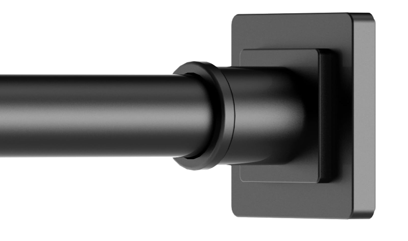 UIOSANRT Tension Shower Curtain Rod 3168 Inches NonSlip Shower Rod Tension Mounted No Drill Black Shower Curtain Rods Spring Tension Rod Adjustable Tension Curtain Rod for Windows Bathroom