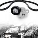 A/C Serpentine Drive Belt Tensioner Kit 90K-38159 Compatible with Cadillac Escalade 2002-2008, Chevrolet Avalanche 2002-2008, Express 2003-2008, Replace ACK040378HD