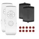 2 Pack Universal Ceiling Fan Remote Control Kit - 3-in-1 Wireless Mini Remote with Speed Control, Light Switch & Timer for Hunter, Honeywell, Harbor Breeze & Other Major Brands