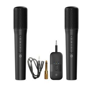 TAZATA Wireless Microphones System,Dual Handheld Microphone with Rechargeable Receiver, for Karaoke, Speech, Wedding, Church, PA System,Outdoor Events,Party Gifts