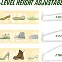 12 Pack Shoe Slots Organizer, Shoe Stackers Organizer for Closet Adjustable Shoe Holder Space Saver 50% Shoes Racks for Closet Organization