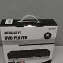 WISCENT Compact DVD Player for TV, Multi-Region Free, with HDMI/RCA/USB/MIC,Full HD Picture Quality,Anti-Skip,No Picture Freeze Perfect for Family Movies(not Blu-ray Player)