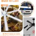 Minislak 62 inch Smart White Ceiling Fan with Light and Compatible with Alexa,6 Speed,3CCT,Quiet DC motor Indoor Oudoor Ceiling Fan for Living room or Patio