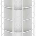 NearMoon Toilet Paper Organizer Stand, Free Standing 3 Rolls Tissue Storage, Metal Bathroom Accessory, Rustproof Toilet Roll Holder for Kitchen Countertop Inside Cabinet Shelf(Metal Base, White)