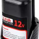 Upgrade3.0Ah Replace Battery for Bosch 12V Battery BAT414 Compatible with Bosch 12V max Lithium-Ion Tools and Chargers for Bosch 12 Volt Battery BAT420 GBA12V30 BAT411 BAT411A BAT412 BAT413