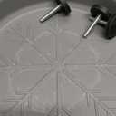 Heated Bird Bath for Outside Winter, Powerful 100W Thermostat Control Heated Bird Baths for Outdoors with 3 Metal Extension Screws, Heated Birdbath Water Heater for Garden Yard Patio Lawn (Grey)  