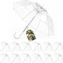 52 Inch Clear Umbrella, Large Dome Transparent POE Umbrella