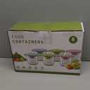 Freshmage 23oz Glass Meal Prep Containers with Lids, Airtight 3-Cup Glass Storage Containers Set, Heat-Resistant BPA-Free for Soup, Leftover, Microwave, Dishwasher, and Freezer Safe (6 Packs) (Multicolor)