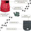 Female Dog Diapers - Reusable Diapers for Doggie in Heat - Highly Absorbent for Pet Incontinence with Adjustable Snaps (Pack of 3) Red, M (Red,Black&Purple)