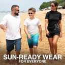 Kanu Surf Boys' Line Up Quick Dry UPF 50+ Beach Swim Trunk (2T, Mirage Navy/Yellow)