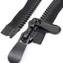 YaHoGa #15 34" Huge Two Way Separating Plastic Zippers for Sewing, Parka, Winter Coat Heavy Duty Zippers Bulk (Huge Size)