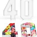 Cardboard Number for Charcuterie, 13.7" Cardboard Number 40 Set Fillable Number for Food Paper Mache Number Boxes for Cupcake Sweet Candy 40th Birthday Anniversary Party Decorations
