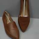 Women's Loafer Flat (7.5, Chestnut Brown Faux Leather)