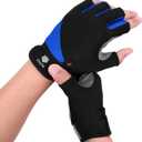 FitsT4 Sports Half Finger Padded Palm Gloves for Diving, Sailing, Jet Skiing, Stand-UP Boarding, Kayaking and Water Skiing, Suitable for Men&Women&Youth