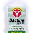 Bactine MAX First Aid Spray - Pain Relief Cleansing Spray with 4% Lidocaine - Numbing Lidocaine Kills 99.9% of Germs - Pain + Itch Relief For Minor Cuts & Scrapes, Burns & Bug Bites - 5oz (5 Fl Oz (Pack of 1))