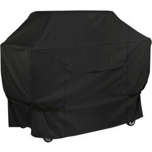 NettyPro BBQ Grill Cover 52 Inch Waterproof Heavy Duty, Fadeproof & UV Resistant, Barbecue Cover for Weber, Char-Broil, Brinkmann, Jenn Air, Nexgrill Grills and More, Black