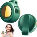 Portable Silent Mini Bladeless Fan Clip On, 3 Speeds & Queit, Hands Free Shirt and Waist Clips Whirlwind Fans, USB Rechargeable, Suitable for Outdoor & Travel & Office (green)