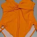 AI'MAGE Women's Tummy Control Swimsuits One Piece Bathing Suits Push Up Slimming Swimwear with Drawstring L