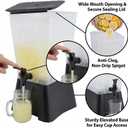 Beverage Dispenser 5 Gallon Drink Dispenser with Spigot, Juice Dispensers for Parties, Black Base