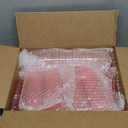 300 Pack 2oz Mini Dessert Cups with Spoons Small Clear Plastic Dessert Parfait Cup Square Appetizer Pudding Cups Round Goblet Shooters for Pudding Fruit Yogurt Ice Cream Mousse (Pink)