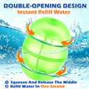 Reusable Water Balloons for Kids, 12 Pack Magnet-Free Safety Self Sealing Water Balls, Quick Fill Silicone Splatter Balls with Mesh Bag, Eco-Friendly Outdoor Summer Toys for Pool Backyard Beach