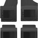 PantsSaver Custom Fit Floor Mats for KIA Rio 2022 All Weather Protection -4 Piece Set (Black)- High Raised Border Protection Great for Catching Spills