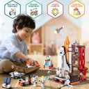 Space Shuttle Rocket Building Kit, 888PCS STEM Toy Block Set for Kids Ages 6+, 11 in 1 Aerospace Construction Toys, Educational Gift for Boys Girls Birthday Christmas