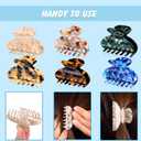 6 Pieces Tortoise Shell Hair Claw Clip for Women 2 Inch Medium Tortoise Hair Clip French Resin Clamp for Woman, Assorted Design