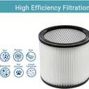 2 PACK Replacement Filters Compatible with Shop Vac 90304 90333 90350, Reusable and Washable Cartridge Filters for 5 Gallon 12 Gal and Above Wet/Dry Vacuums