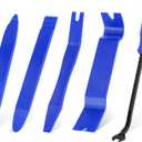 GLK Auto Trim Removal Tool Set, 5pcs Plastic Pry Tool Kit, Auto Trim Tool, Prying Tool, Car Door Panel Clip Revmoal Tool, Fasteners Remover (Blue)