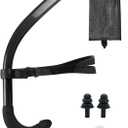 Snorkel Swim Training Practice Freestyle Learn to Swim for Pool Swimming and Open Water Snorkeling (Black)