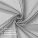 Lecloud Light Grey Sheer Curtains 63 Inch Length 2 Panels, Light Filtering Solid Voile Living Room Silver Gray Curtain & Panel, Dual Rod Pockets Gauzy Window Kitchen Bedroom Drapes, 40X63 Inches