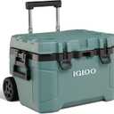 Igloo Trailmate 52Qt Wheeled Cooler, Insulated Hard Shell Ice Chest, Spruce (Spruse)