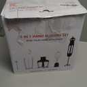 KOIOS Upgraded Immersion Blender Handheld, 1000W 12-Speed 5 in 1 Hand Mixer Stick Blender with 304 Stainless Steel Blade,Food Processor,Beaker,Egg Whisk&Milk Frother,Non-BPA,Smoothies Pure Baby Food (Black)