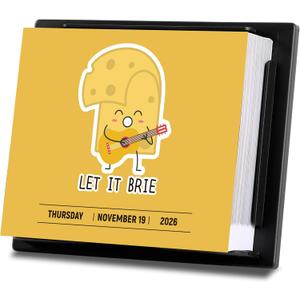 2 x 2026 Desk Calendar - Daily Calendar 2026 Page a Day, Jan. 2026 - Dec. 2026, Funny Desk Calendar 2026 with Tear Off Pages and Daily Puns, Gift for Home or Office, 4.84'' x 5.9''