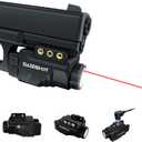 Mini 700 Lumen Pistol Light Laser Combo Weapon Light Tactical Flashlights, Magnetic USB Rechargeable with Red Beam Sight and Strobe Mode for GL and Picatinny Rail