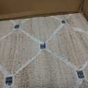 FRELISH DECOR Hand Woven Jute Area Rug 8'x10'- Geometric Design (Natural)