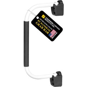 Stromberg Carlson AM-250 Lend-A-Hand Mini Assist Rail - RV Railing for Steps, RV Hand Rail & Folding Handle Entry Door Grab Bar, Travel Trailer Door Handle, RV Grab Handle, White, 22", Extends 10"