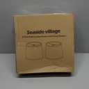 Drum Lampshades Set of 2, Medium Fabric Lamp shades for Table Lamps, Floor Lamps, Beige Linen Lamp shades 11.6" Top x 12.6" Bottom x 9.8" High Spider Fitter, Replacement Lampshades, Assembly Required