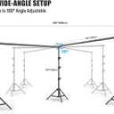 10x20FT Backdrop Support Stand for Photography Adjustable Width & Length Backdrop Stand Background Support System Kit for Photo Video Studio Shooting, Party, Outdoor, Wedding